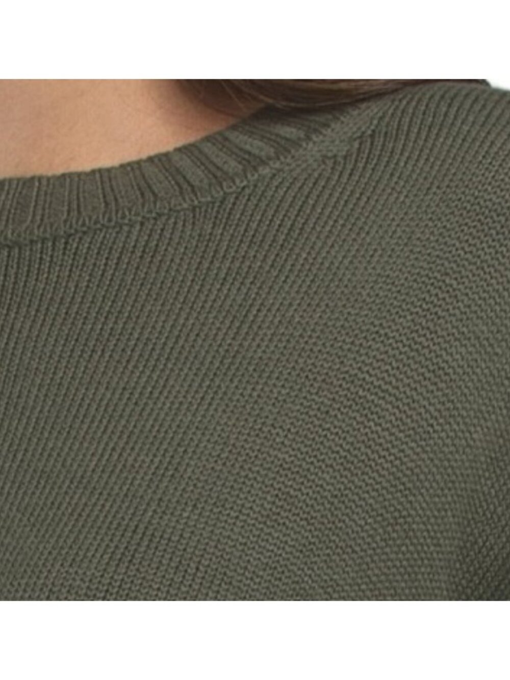 THREE DOTS Extrafine Merino Wool Long Sleeve Crew Relaxed Pull Over Sweater - Picture 3 of 4